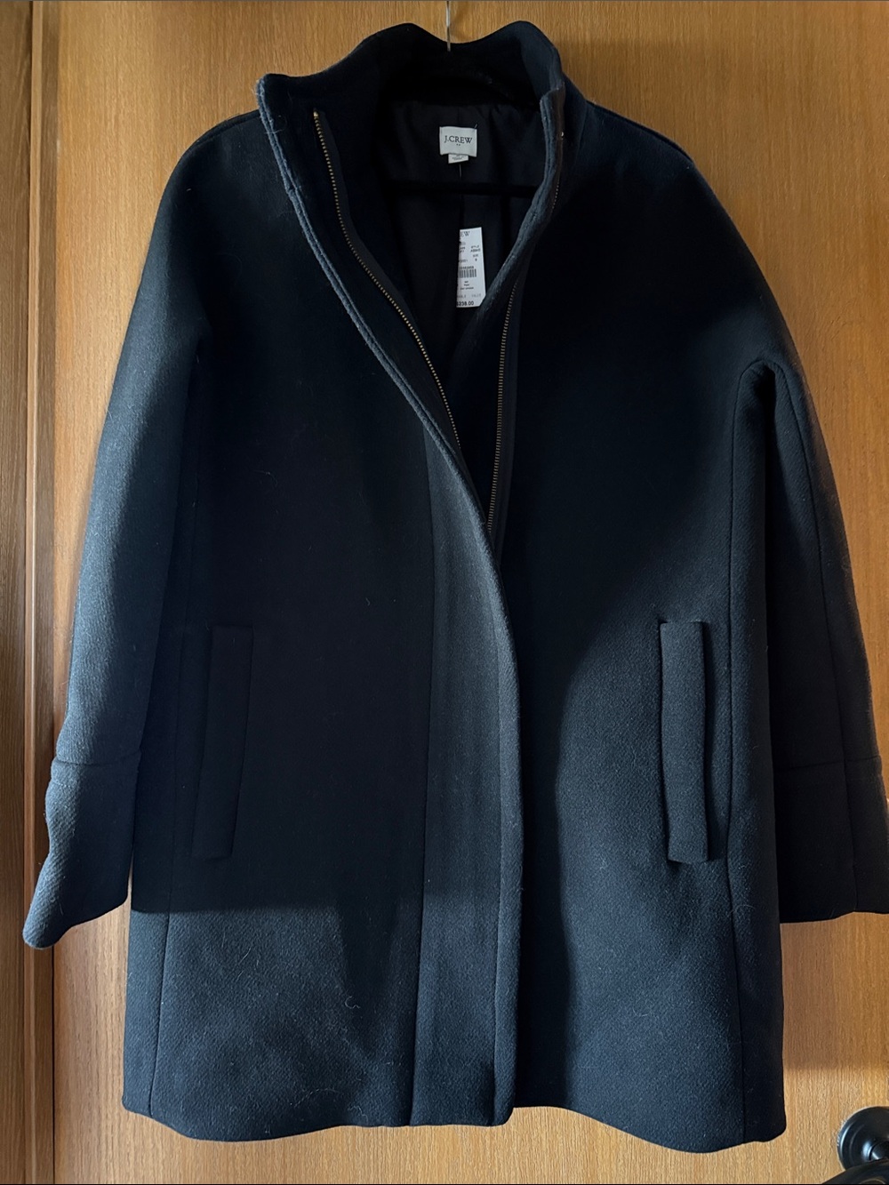 NWT J.Crew black peacoat